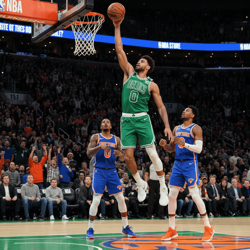 Jayson Tatum sets Boston Celtics record in win over New York Knicks