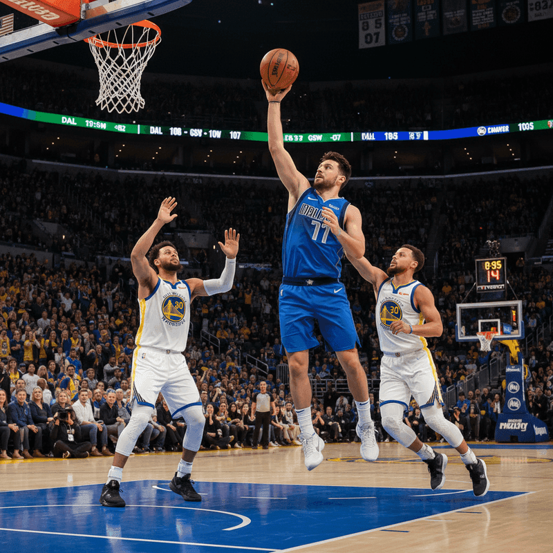 Doncic records a triple-double in dramatic game against the Warriors