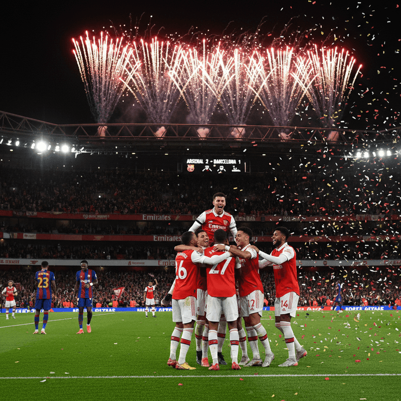 Arsenal crushed Barcelona in the Champions League quarter-finals.