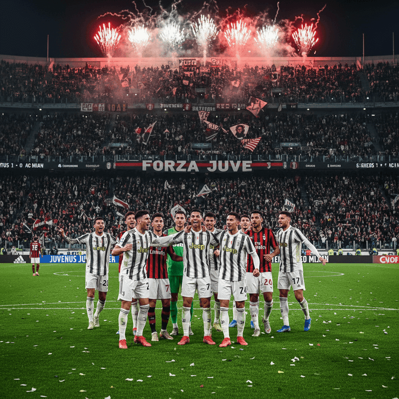 Juventus crushed Milan in a crucial Serie A match.