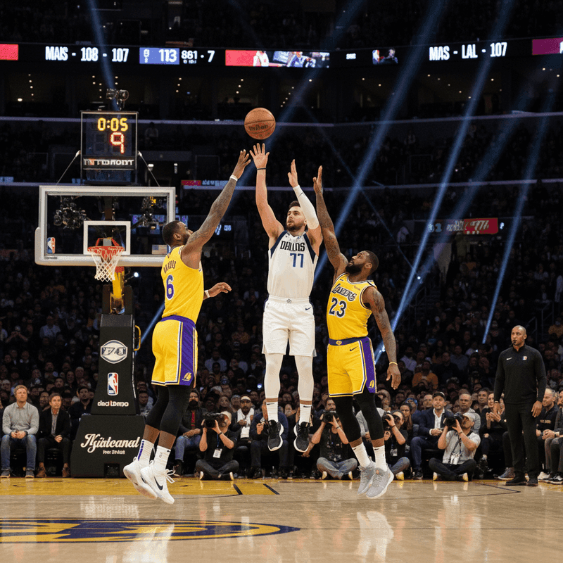 Doncic recorded a triple-double in the game against the Lakers.