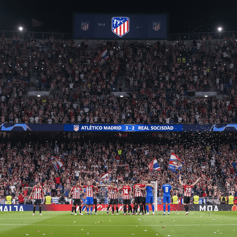 Atletico came back from 0:2 and snatched a draw against Real Sociedad.