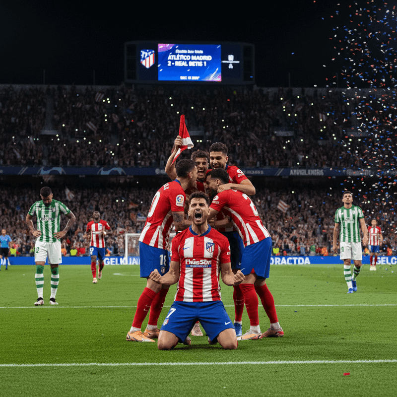 Atletico secured a hard-fought victory over Betis in the La Liga match.