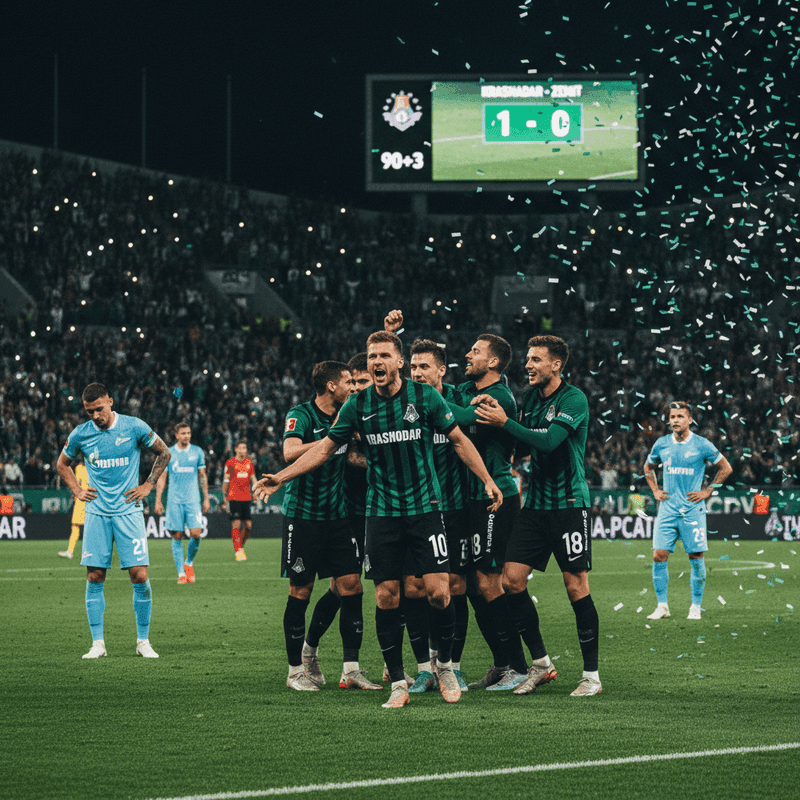 Krasnodar defeated Zenit in the 25th round of the RPL match.