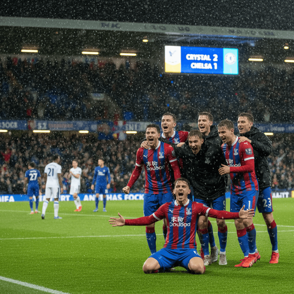 Crystal Palace caused a sensation by defeating Chelsea in the London derby.