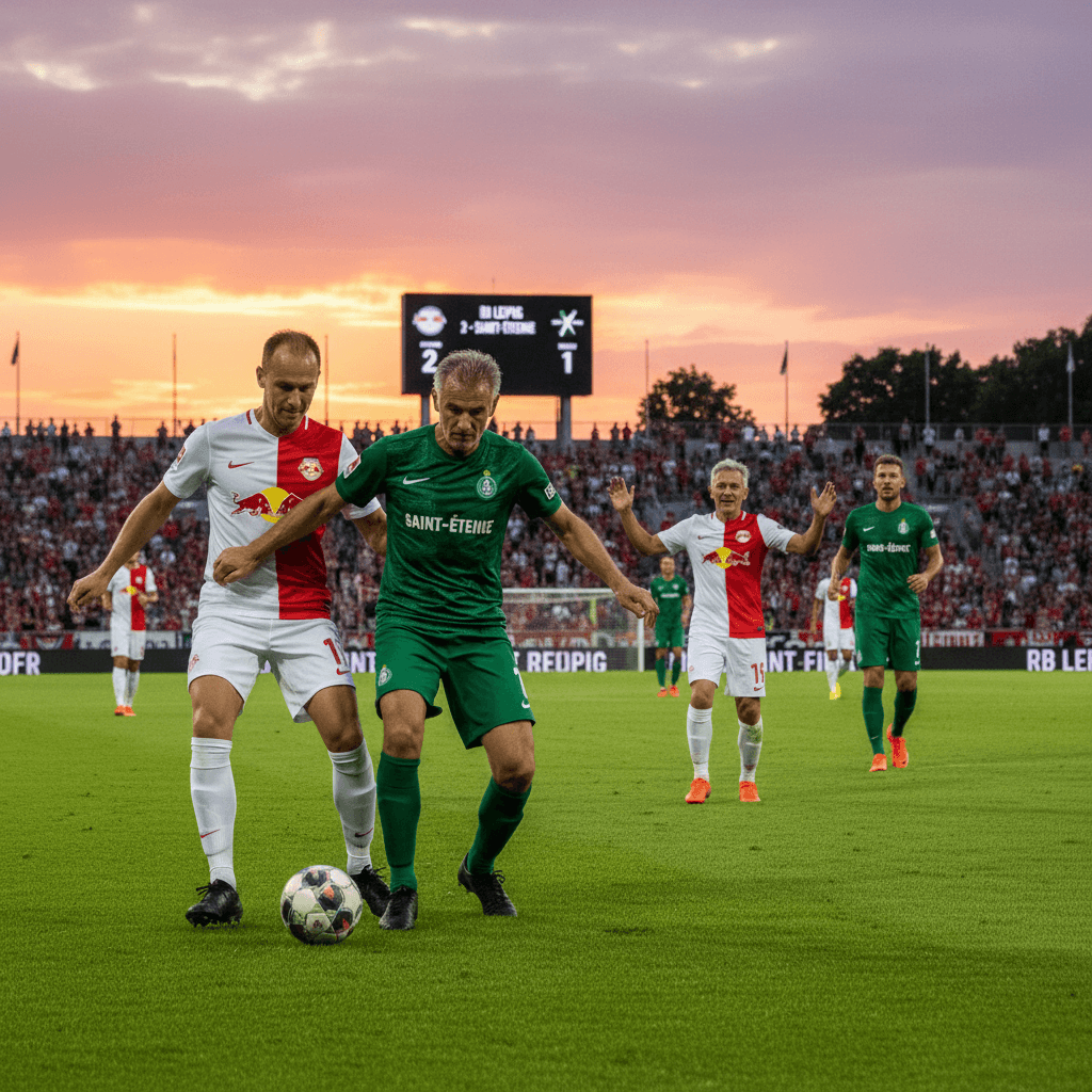 Alves and Vardanants place their bet: RB Leipzig loses to Saint-Étienne in a friendly match.