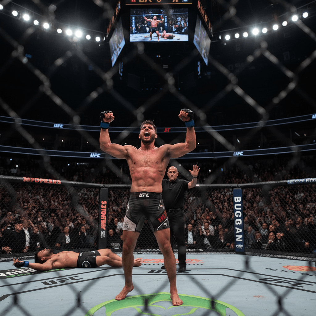 Ismael Marquez knocked out Justin Gaethje in the main event of UFC 300.