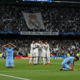 Real Madrid crushed Manchester City in the Champions League quarterfinals.