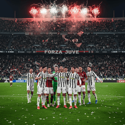 Juventus crushed Milan in a crucial Serie A match.